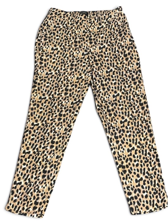 Banana Republic Pants - Banana Republic Leopard Print Trousers Size S Beige Black